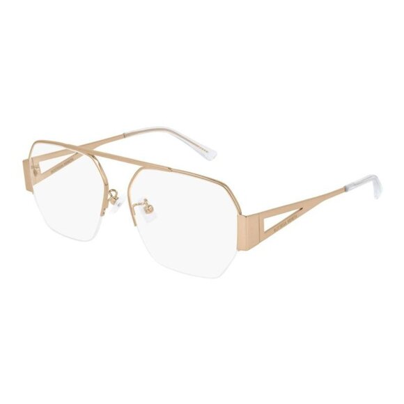 NEW BOTTEGA VENETA EYEGLASSES BV1067O 001 WOMEN ROSE GOLD EYEWEAR - Picture 1 of 3